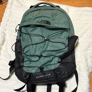 The North Face Borealis Backpack in Green and Black